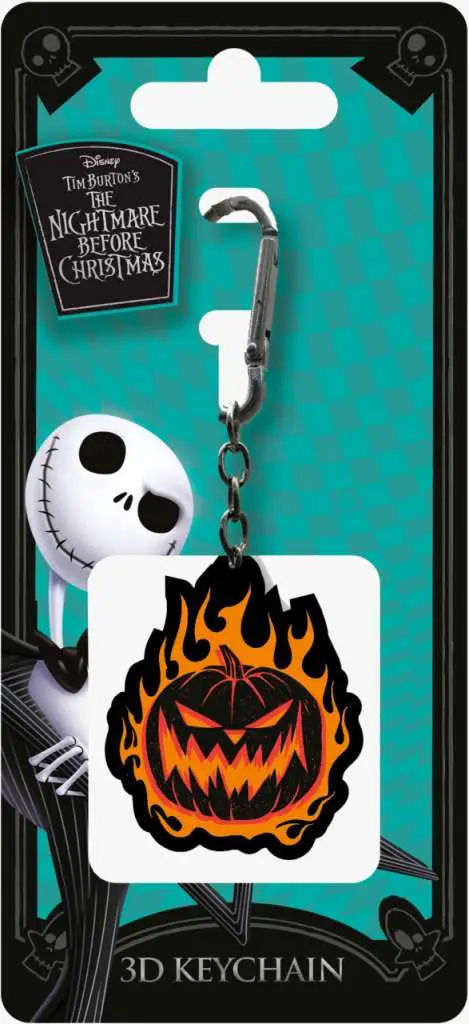 Porte-clés nbx flaming pumpkin 3d